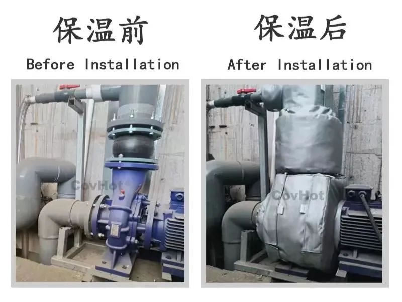 新疆乌鲁木齐某工程 可拆卸泵体保温衣案例